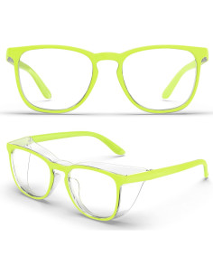 Gafas de Seguridad Antivaho y Antirayaduras Verde Manzana 2