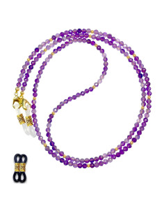 Cadena de Gafas Amatista con Charm Premium para Mujeres
