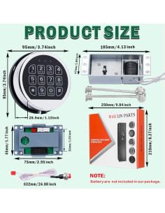 Cerradura Electrónica de Solenoide WAH LIN para Caja Fuerte 2