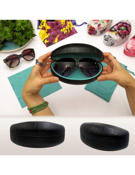 Estuche Duro para Gafas MiEstucheDeGafas Negro/Turquesa