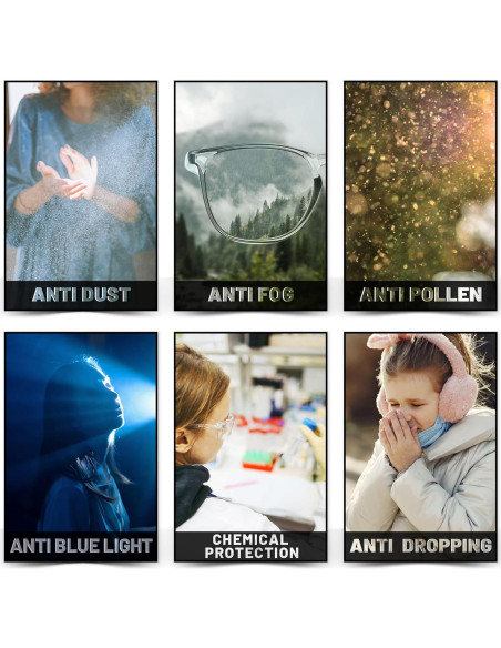 Gafas de Seguridad Konqkin A prueba de Niebla y Luz Azul