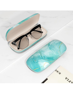 Estuche para Gafas ZAXMEY Duro Verde Soñado con Paño 2