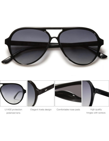 Gafas de sol aviador SOJOS SJ2201 polarizadas UV400