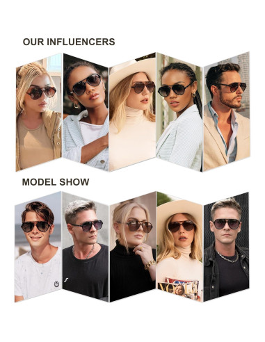 Gafas de sol aviador SOJOS SJ2201 polarizadas UV400