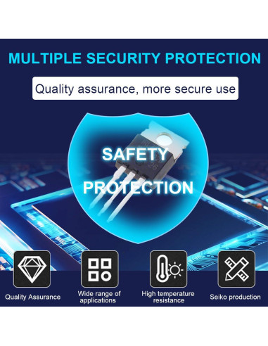 20 Transistores IRLZ34N N-Channel 30A 55V TO-220 con Disipadores