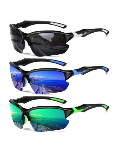 Gafas de sol deportivas DioKiw 3pack UV protección