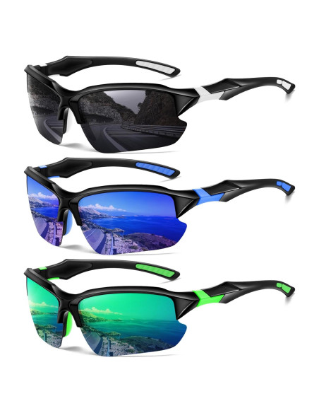Gafas de sol deportivas DioKiw 3pack UV protección