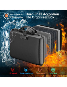 Organizador de Archivos Ignífugo DocSafe con Cerradura - 13 Bolsillos 2