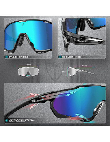 Gafas de sol ATTCL UV 400 para ciclismo y deportes