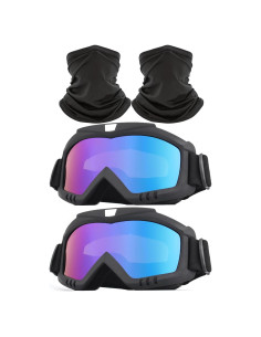 Gafas de Motocross Immoono con Bufanda y Lentes Coloridos