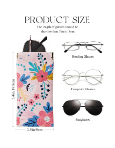 Estuche para Gafas 4 Pcs Marca Desconocida Cuero Suave 2