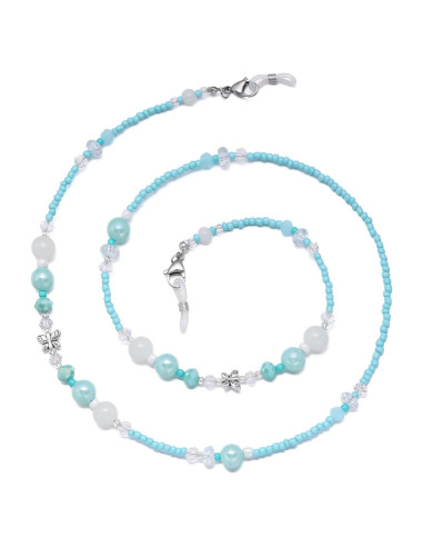 Cadena de Gafas Estilosa para Mujeres - Perlas Ajustables 72 cm