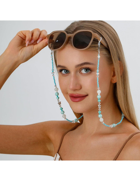 Cadena de Gafas Estilosa para Mujeres - Perlas Ajustables 72 cm