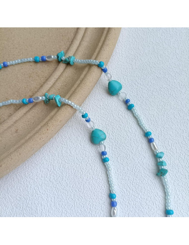 Cadena de Gafas Estilosa para Mujeres - Perlas Ajustables 72 cm