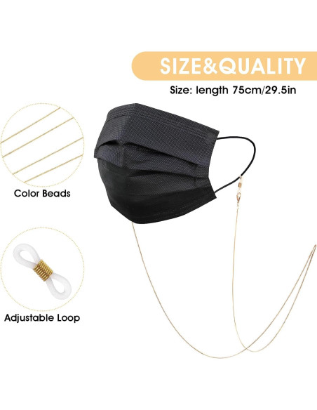 Cadena de Gafas WLLHYF para Mujeres 75 cm Metal Elegante Cadena de Gafas WLLHYF para Mujeres 75 cm Metal Elegante