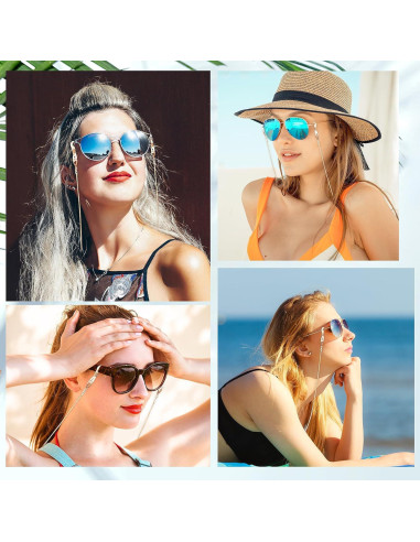 Cadena de Gafas WLLHYF para Mujeres 75 cm Metal Elegante