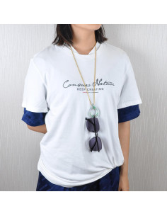 Cadena de gafas para mujeres YJGQ-001 acero inoxidable dorado 2