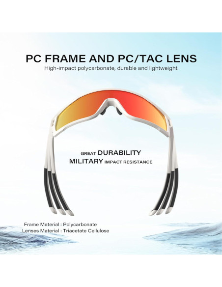 Gafas de sol deportivas WGKVP 5051 UV400 polarizadas