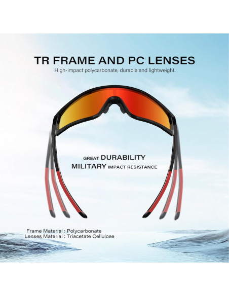 Gafas de sol deportivas WGKVP 5051 UV400 polarizadas