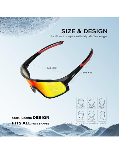 Gafas de sol deportivas WGKVP 5051 UV400 polarizadas