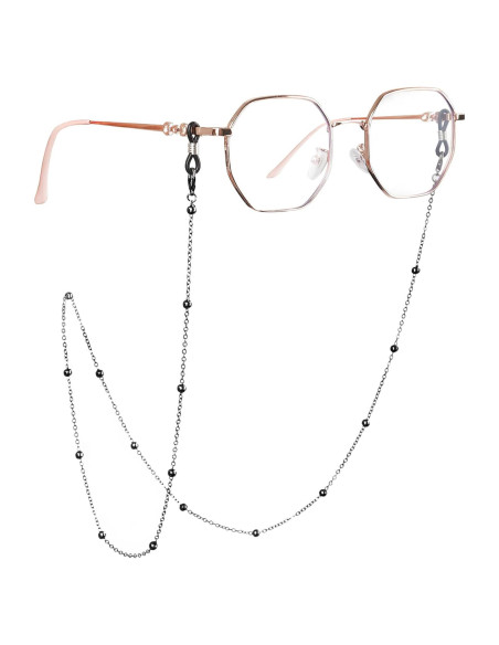 Cadena para Gafas de Mujer Oro con Cuentas Decorativas