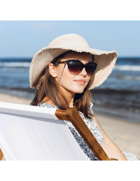 Cadena para Gafas de Mujer Oro con Cuentas Decorativas