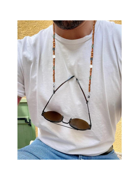 Cadena de Gafas GIOLOYS de Madera Hecha a Mano 69.85 cm