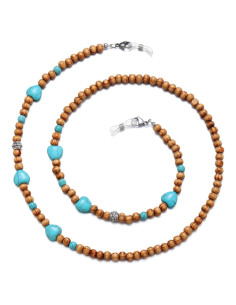 Cadena de Gafas GIOLOYS de Madera Hecha a Mano 69.85 cm