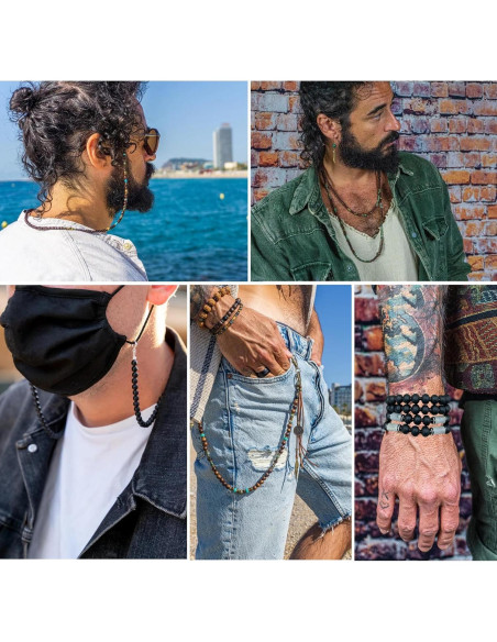 Cadena de Gafas GIOLOYS de Madera Hecha a Mano 69.85 cm