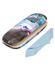 Estuche Duro para Gafas Unisex Mármol Colorido con Paño