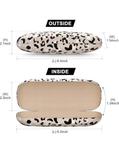 Estuche Duro para Gafas Leopardo con Paño de Limpieza 2