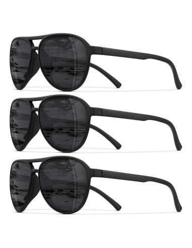 Gafas de sol aviador polarizadas STORYCOAST unisex 3 pack