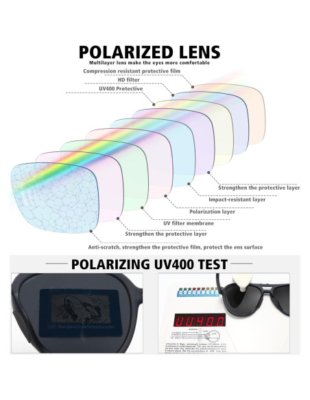 Gafas de sol aviador polarizadas STORYCOAST unisex 3 pack Gafas de sol aviador polarizadas STORYCOAST unisex 3 pack