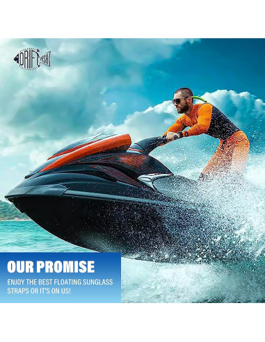 Correa Flotante para Gafas DriftFish Turquesa Neón 2 Pzas