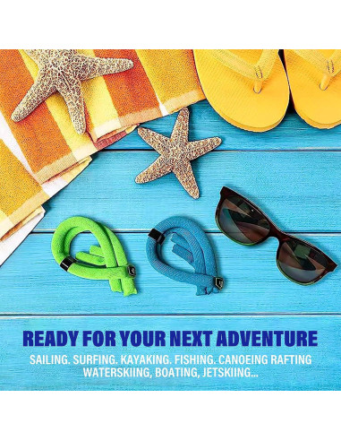 Correa Flotante para Gafas DriftFish Turquesa Neón 2 Pzas