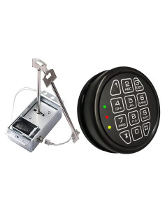 Cerradura Electrónica de Caja Fuerte WAH LIN con Teclado Negro y 2 Llaves