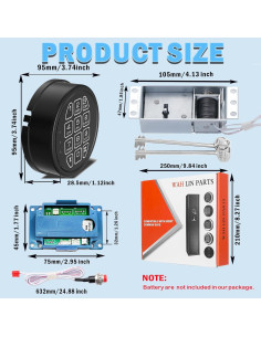 Cerradura Electrónica de Caja Fuerte WAH LIN con Teclado Negro y 2 Llaves 2
