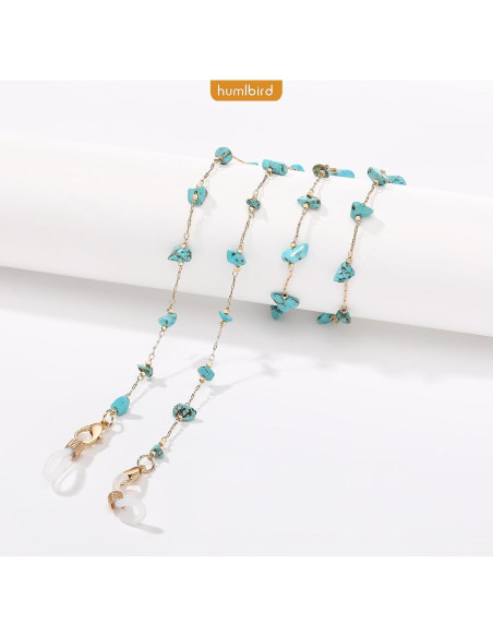 Cadena de Gafas Humlbird para Mujeres - 66 cm, Cristal Natural Cadena de Gafas Humlbird para Mujeres - 66 cm, Cristal Natural