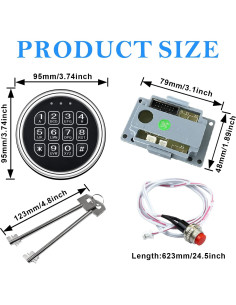 Cerradura de Caja Fuerte Electrónica WAH YUE HING Cromada 2