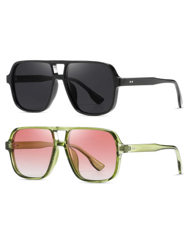 Gafas de sol KIMORN Vision Retro Oversize UV400 para Mujeres