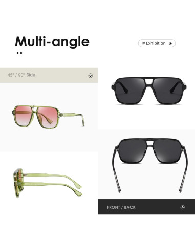 Gafas de sol KIMORN Vision Retro Oversize UV400 para Mujeres