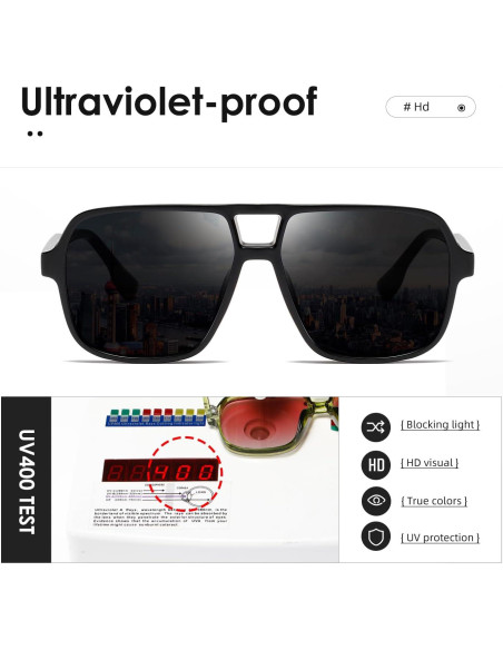 Gafas de sol KIMORN Vision Retro Oversize UV400 para Mujeres