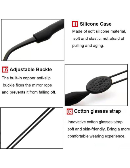 Correa de Gafas Junsika Ajustable para Hombres y Mujeres