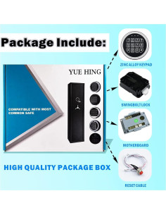 Cerradura Electrónica de Caja Fuerte LEMOORE 020SB con Teclado 2