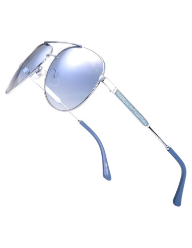 Gafas de Sol Fresco UV400 para Mujeres L161 Plata