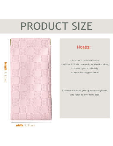 Paquete de 4 estuches de gafas de cuero suave - Negro, Rosa, Blanco