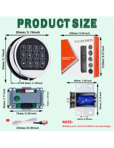 Cerradura Electrónica de Teclado WAH LIN PARTS para Caja Fuerte 2