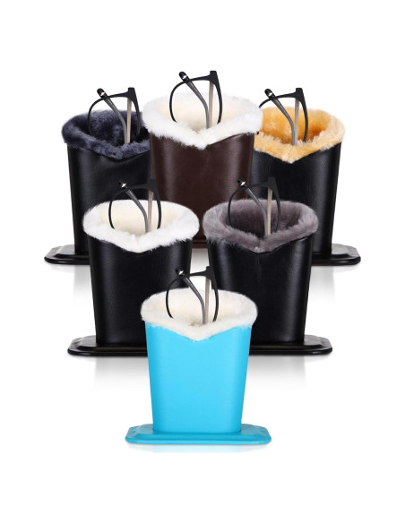 Soporte de Gafas Weewooday 6 Piezas Cuero y Felpa Soporte de Gafas Weewooday 6 Piezas Cuero y Felpa