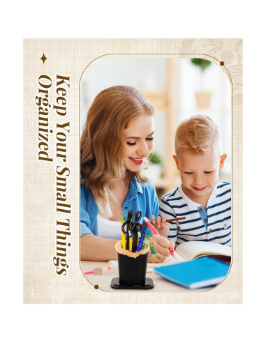 Soporte de Gafas Weewooday 6 Piezas Cuero y Felpa