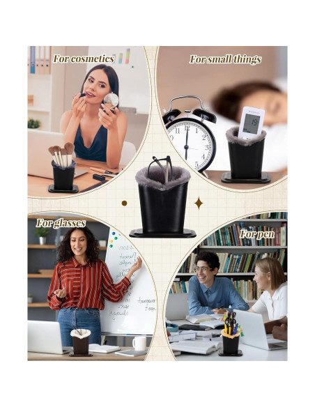 Soporte de Gafas Weewooday 6 Piezas Cuero y Felpa Soporte de Gafas Weewooday 6 Piezas Cuero y Felpa